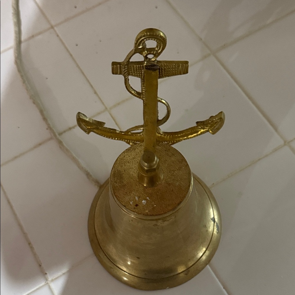 Gold Anchor Brass Bell